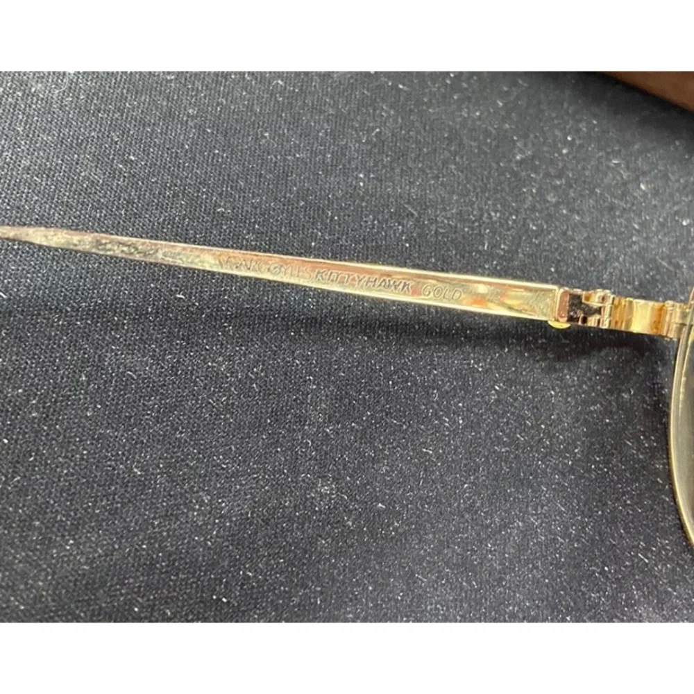 RARE Vintage Gargoyles 1980's Kittyhawk Gold Aviator Unisex Sunglasses